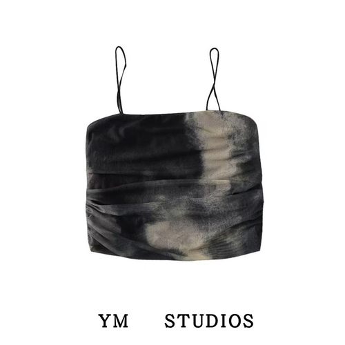 渲染网纱印花千禧辣妹短款