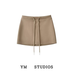 【包邮】美式低腰抽绳运动风A字短裙带防走光小个子休闲半身裙子