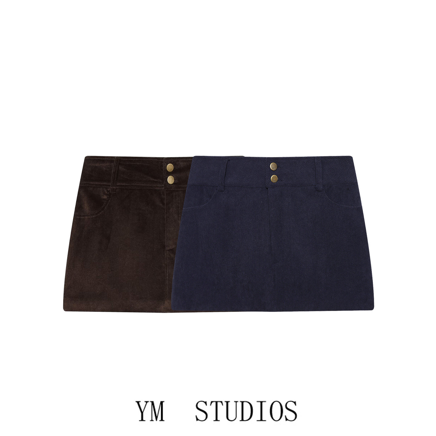 欧美女装   通勤风灯芯绒A字半身裙2025秋冬季包臀显腿长迷你短裙