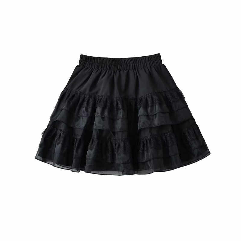 夏季拼接高腰蓬蓬裙公主