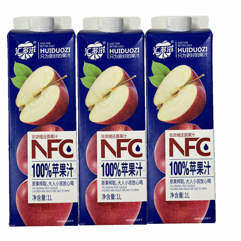 汇多滋  nfc百分百果汁配料表干净的果汁 饮料苹果汁黄桃汁芒果汁