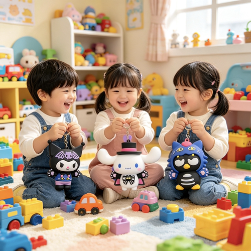 爆款三丽鸥钥匙扣挂件美乐蒂库洛米公仔大耳狗包包挂件钥匙扣礼物