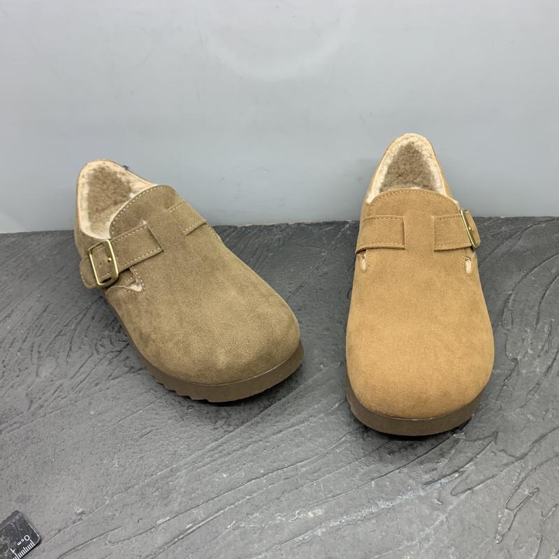 2024春秋季新款厚底圆头棉鞋