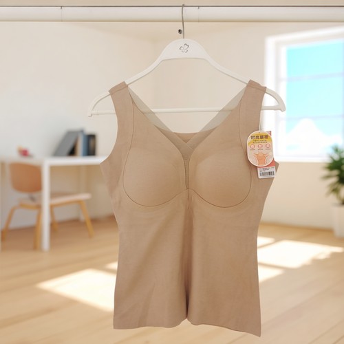 都市丽人免穿文胸固定杯保暖背心