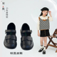 贝然儿童女童黑色皮鞋 校园英伦洛丽塔全皮软底演出宝公主 春秋单鞋