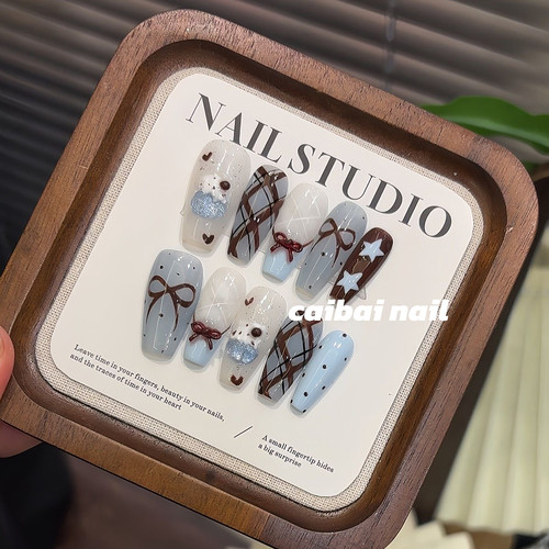 【海盐巧克力】采白家手工穿戴甲