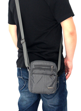 2025春夏新款潮男士迷你小包包防水尼龙牛津帆布单肩斜跨休闲背包