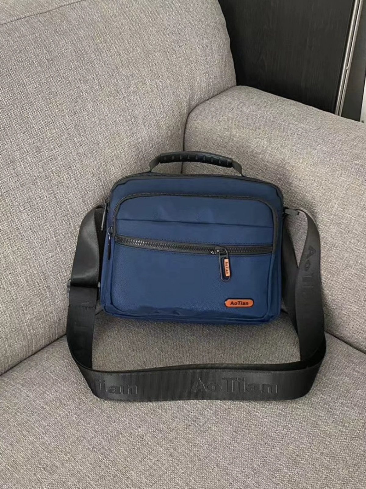 25新款男士防水尼龙牛津帆布单肩斜挎手提背包时尚休闲商务通勤包