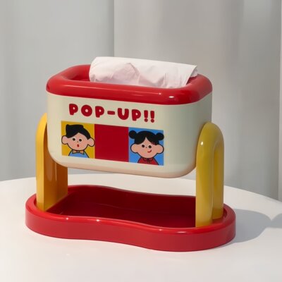 多巴胺男孩女孩纸巾盒家用桌面玄关双层收纳卧室饰品高颜值置物架