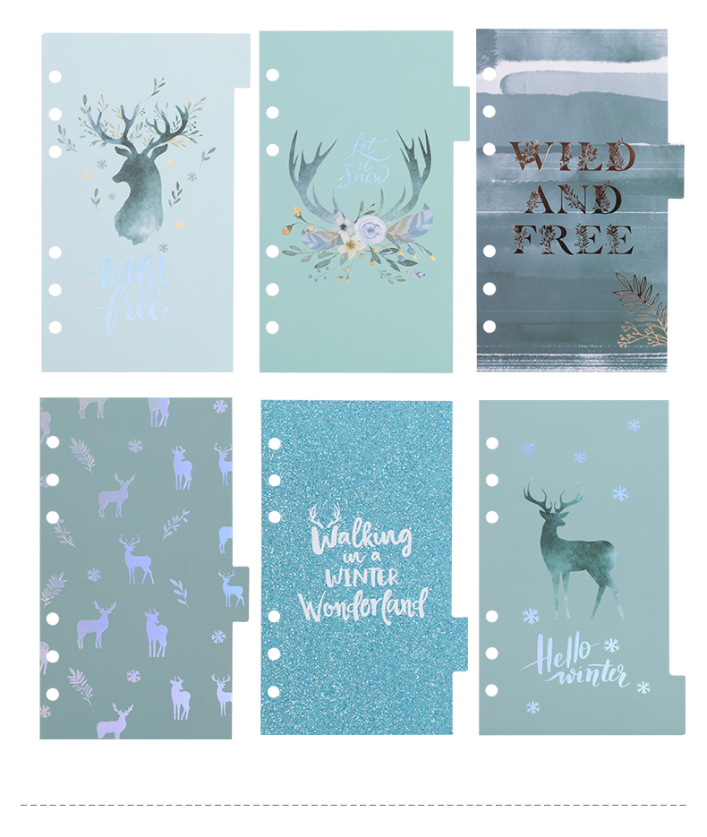 冰雪麋鹿系列a6/a5分类页全彩色