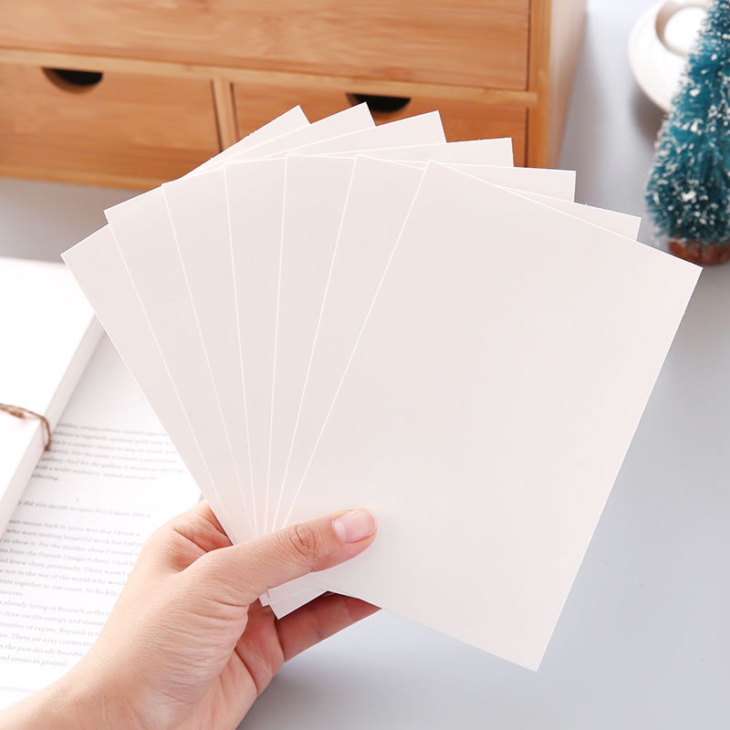 白卡diy双面手绘牛皮单词卡