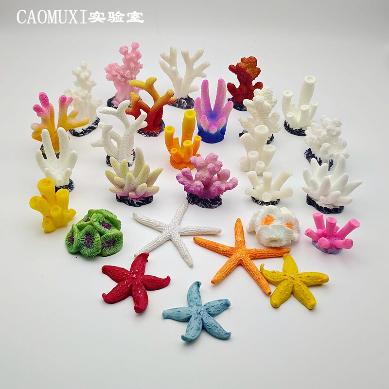 仿真珊瑚 水族鱼缸造景 小号海星模型微缩景观摆件树脂桌面装饰品