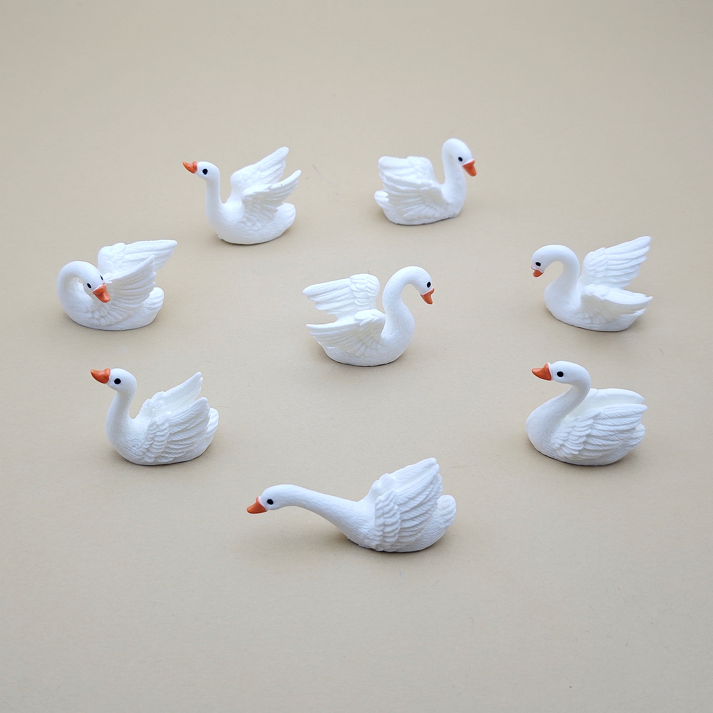 仿真动物可爱天鹅模型迷你摆件