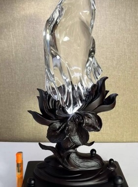 天然白水晶原石奇石摆件玄关客厅办公室家居手工打磨水晶柱风水