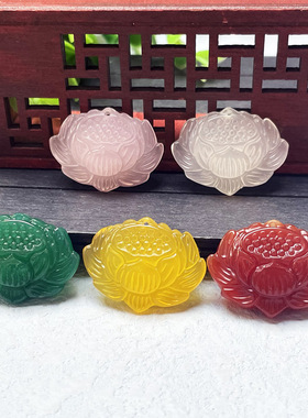 玉髓莲花吊坠玛瑙小挂件钥匙扣配件手机链淘宝直播货源男女款