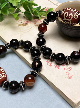 大颗粒玛瑙手链男女款天珠手串直播货源会销玉石礼品展会地摊