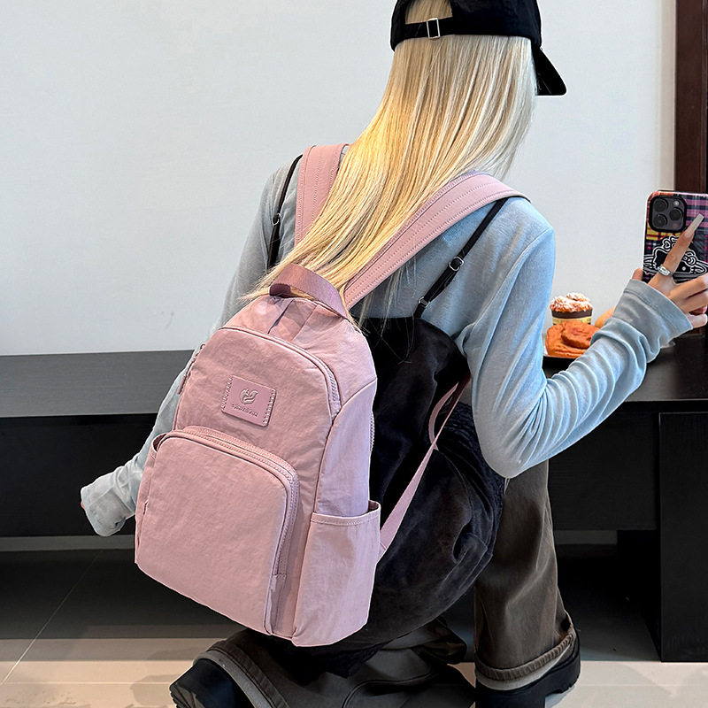 Colorful Fox日系简约女士双肩包防盗拉链防泼水背包大学生书包