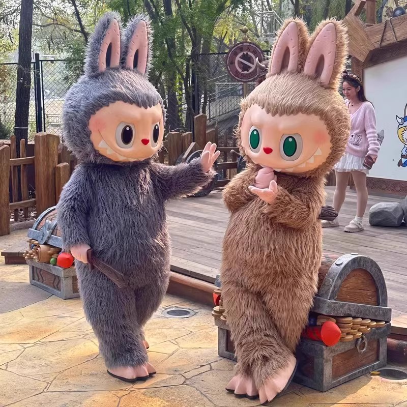 拉布布zimomo卡通人偶服装泡泡玛特精灵LABUBU充气人偶玩偶cos服