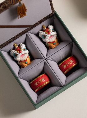 创意礼品醒狮送老外中国特色礼物国潮舞狮高级感小众狮来运转摆件