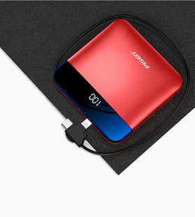 三合一迷你充电宝10000适用于苹果安卓超薄自带插头带线移动电源