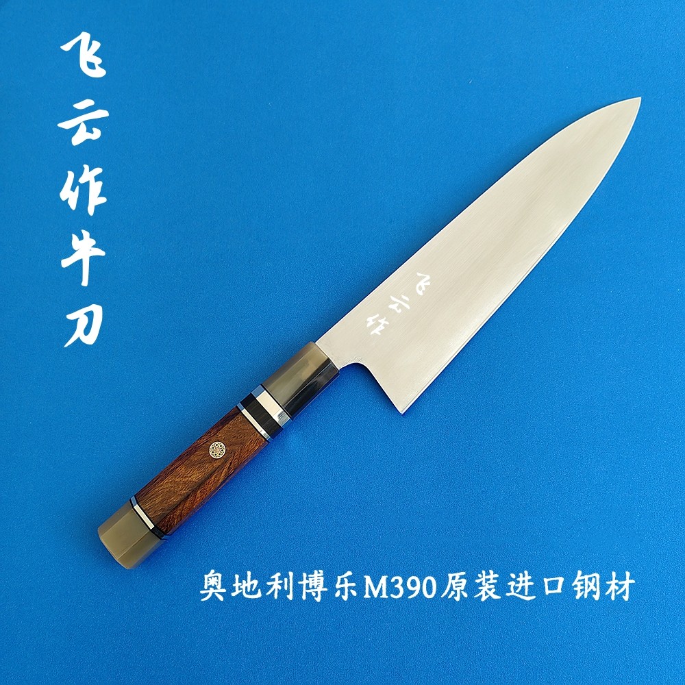 飞云作粉末钢M390瑞粉RWL34牛刀