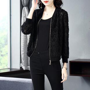 休闲夹克棒球服小个子开衫 长袖 短款 薄款 外套女 防晒衣服女2025夏季