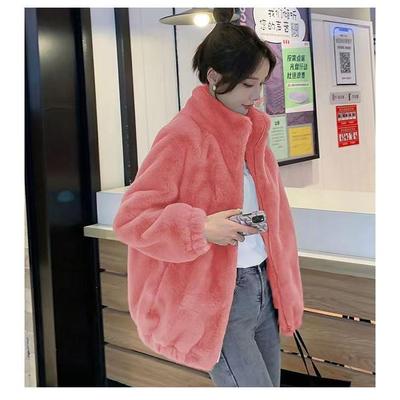 胖MM大码宽松加绒加厚保暖居家外套女秋冬季双面珊瑚绒家居服卫衣