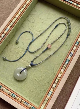 天然和田玉南红手工编织吊坠绳