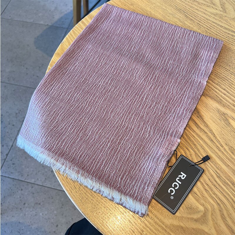 Rjcc绒捷 山羊绒纯色秋冬围巾舒适保暖毛须男女款多色柔软披肩