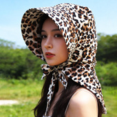 夏天女士遮阳包头帽采茶帽骑车防晒帽防紫外线帽子大檐凉帽