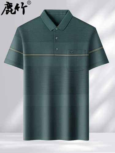 Мужская летняя футболка с коротким рукавом, хлопковая футболка polo, для мужчины среднего возраста