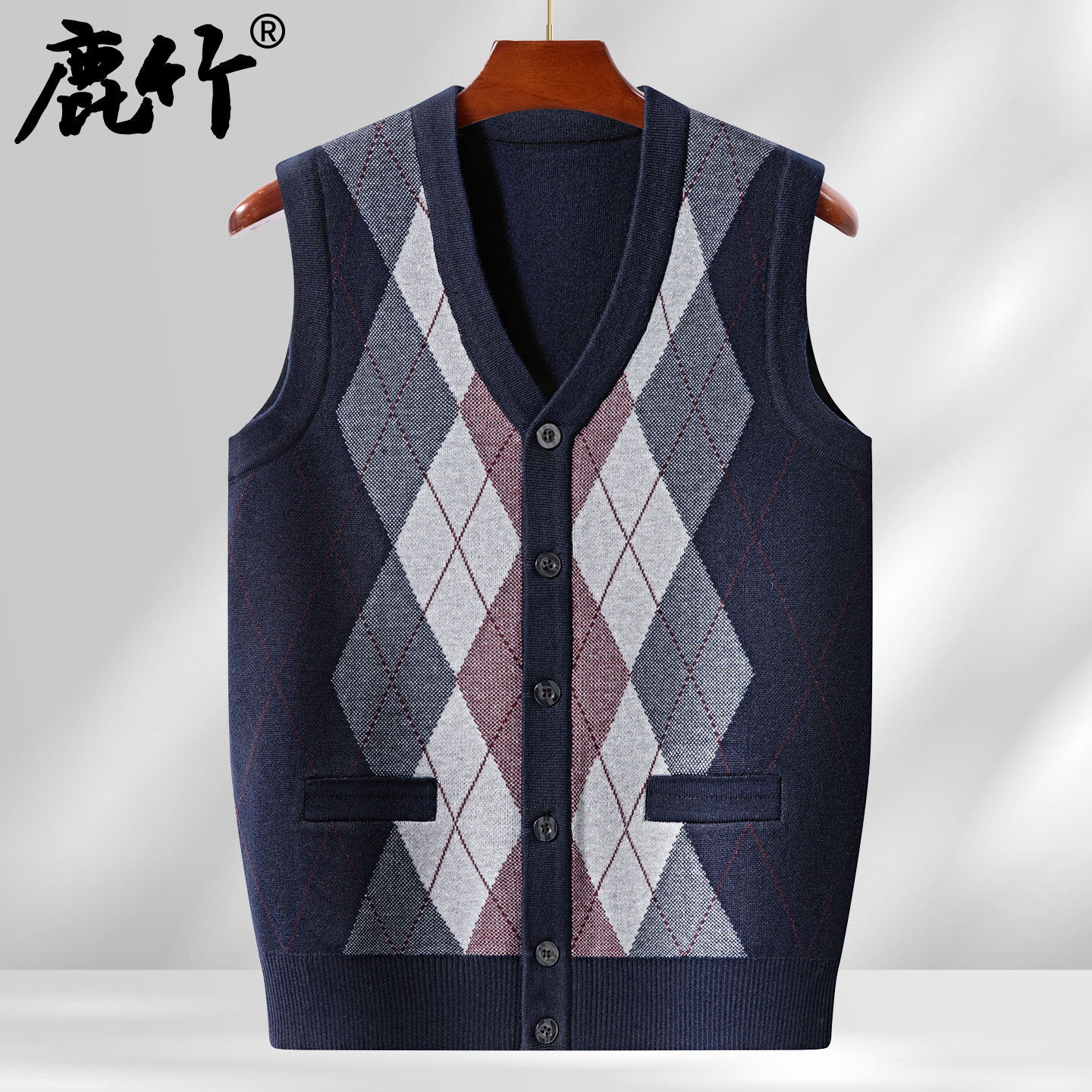 中老年男装新款爸爸秋冬季针织背心中年男士打底内搭爷爷开衫马甲,男装,背心,淘宝优惠券,粉丝福利购,淘宝优惠卷