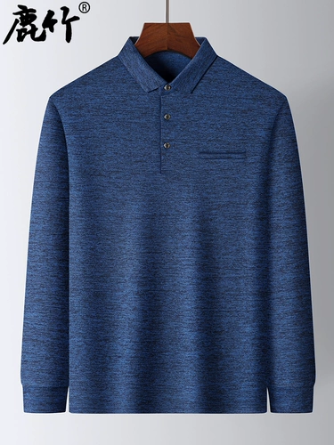 Осенний лонгслив, мужская футболка polo для отдыха, для мужчины среднего возраста
