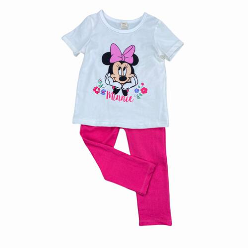 Original DISNE*Y原单女宝宝两件套时尚T恤套装全棉baby 2pc set