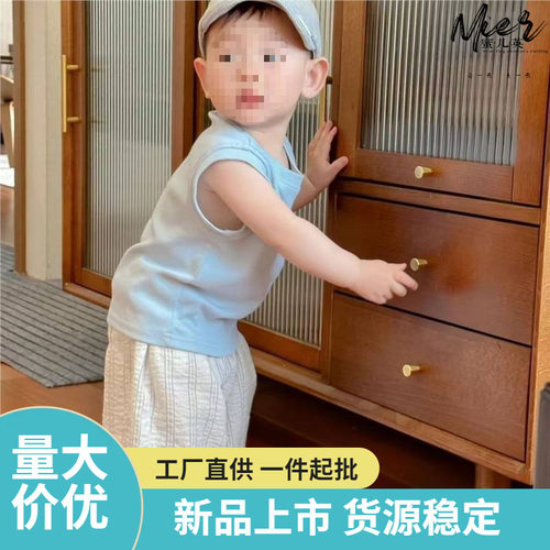 男女童夏季套装宝宝无袖T恤防蚊裤套装儿童背心休闲裤两件套Z044