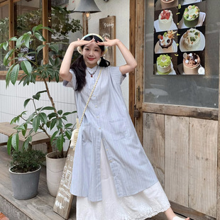 145小个子150日系叠穿宽松山本风衬衫 两件套xs 连衣裙＋白色阔腿裤