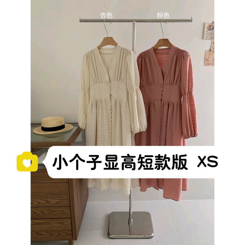 小矮个子150春季法式复古连衣裙