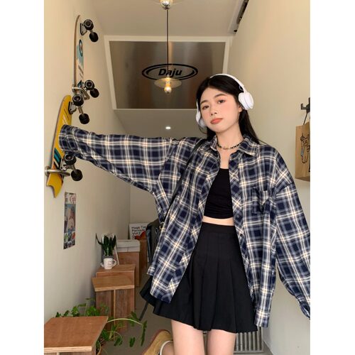 小矮个子145cm格子衬衫上衣xs