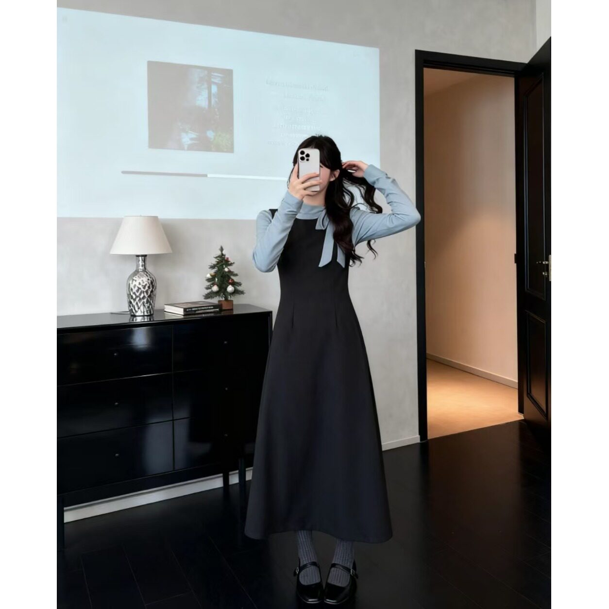 小个子韩系设计感上衣背心连衣裙长裙时尚两件套装裙女xs春款