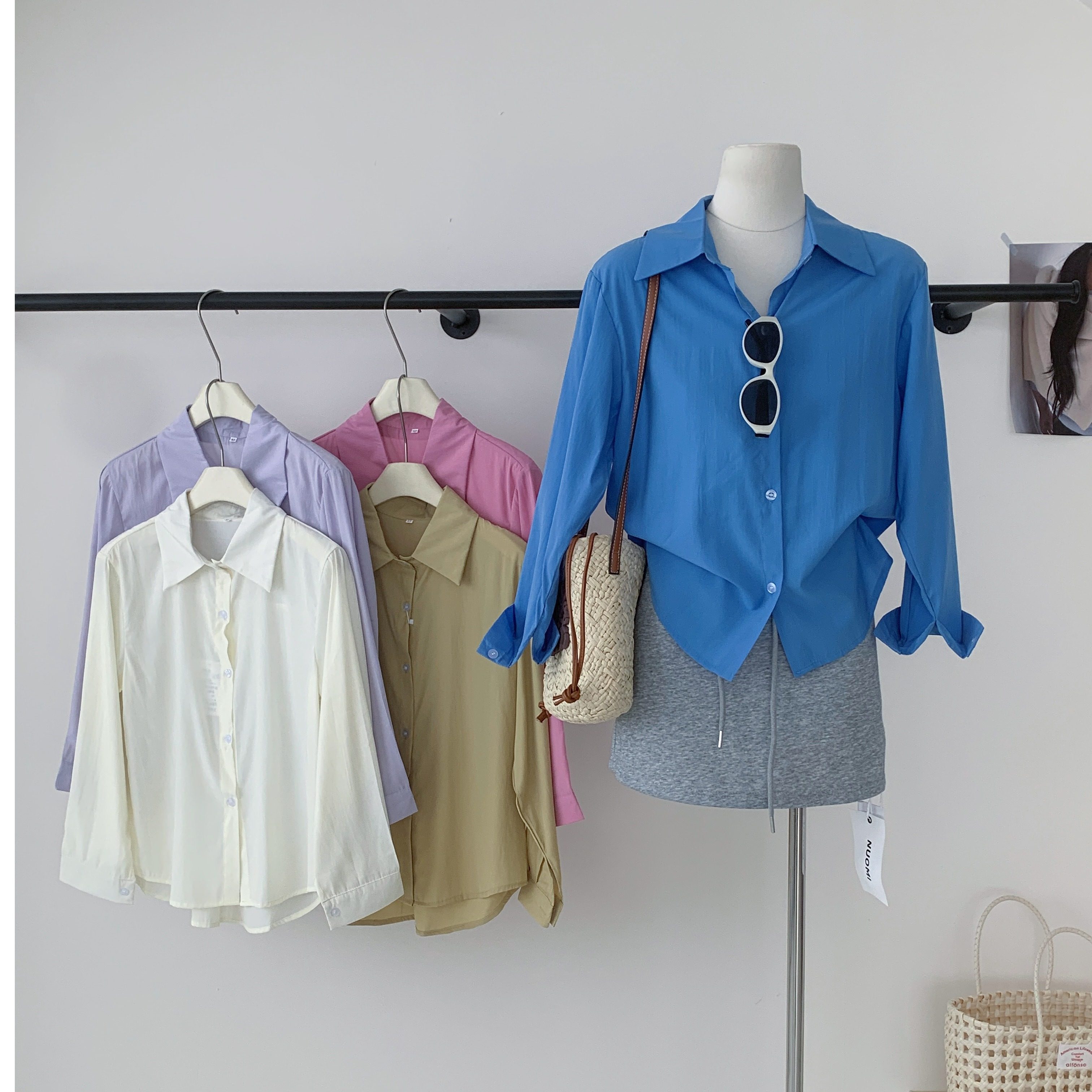 小矮个子150cm韩系纯色衬衫上衣女韩版polo领防晒开衫外套xs码夏,女装/女士精品,衬衫,淘宝优惠券,粉丝福利购,淘宝优惠卷