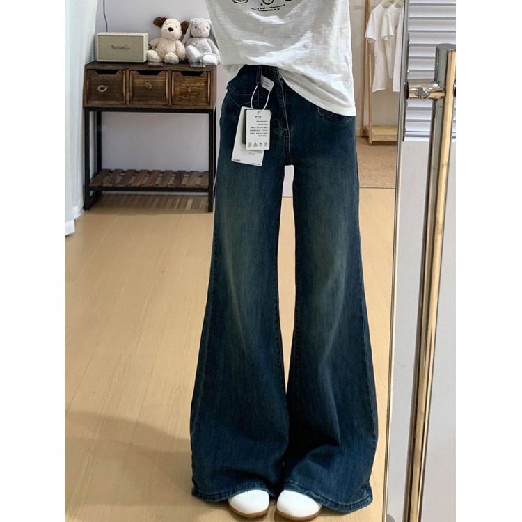 小个子美式辣妹高街微喇牛仔裤百搭一米五高腰百搭显瘦喇叭长裤女,女装/女士精品,牛仔裤,淘宝优惠券,粉丝福利购,淘宝优惠卷