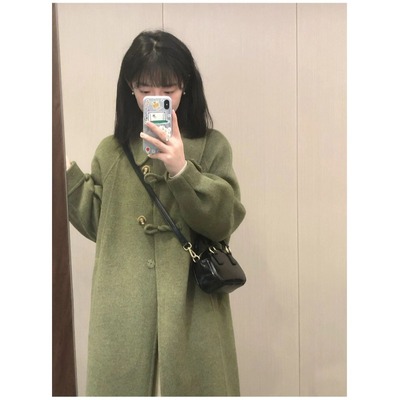 小个子145加厚毛呢大衣女150秋冬高级感赫本风百搭长款呢子外套xs