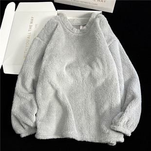 法兰绒睡衣单件上衣女秋冬季加绒加厚保暖珊瑚绒长袖家居服可外穿