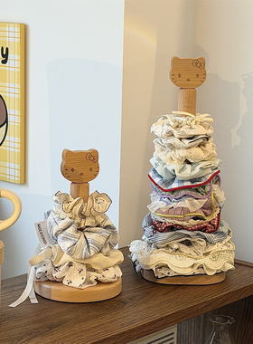 哈喽kitty是一颗圣诞树 大肠发圈收纳神器饰品发饰置物架发夹抓夹