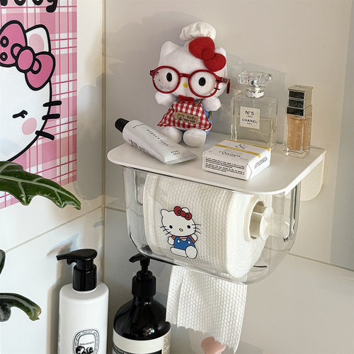 可爱卡通HelloKitty纸巾盒卷纸架