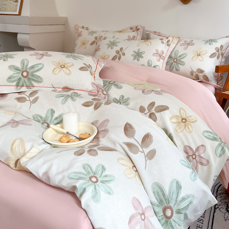 定做全棉加厚磨毛被罩纯棉大被套