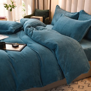 定做秋冬加厚牛奶绒珊瑚绒被套四件套2.29x2.3x2.4x2.2x2.5 2.48