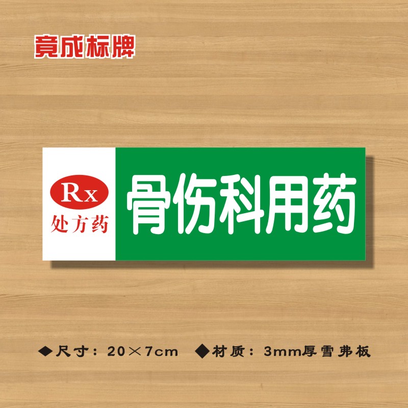 RX骨伤科用药处方药药店分类牌药品分类标签药房药柜标识标志牌15