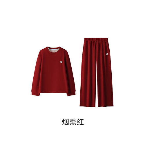 【呼呼专享&棉客】圆领套头 休闲家居服套装P0103