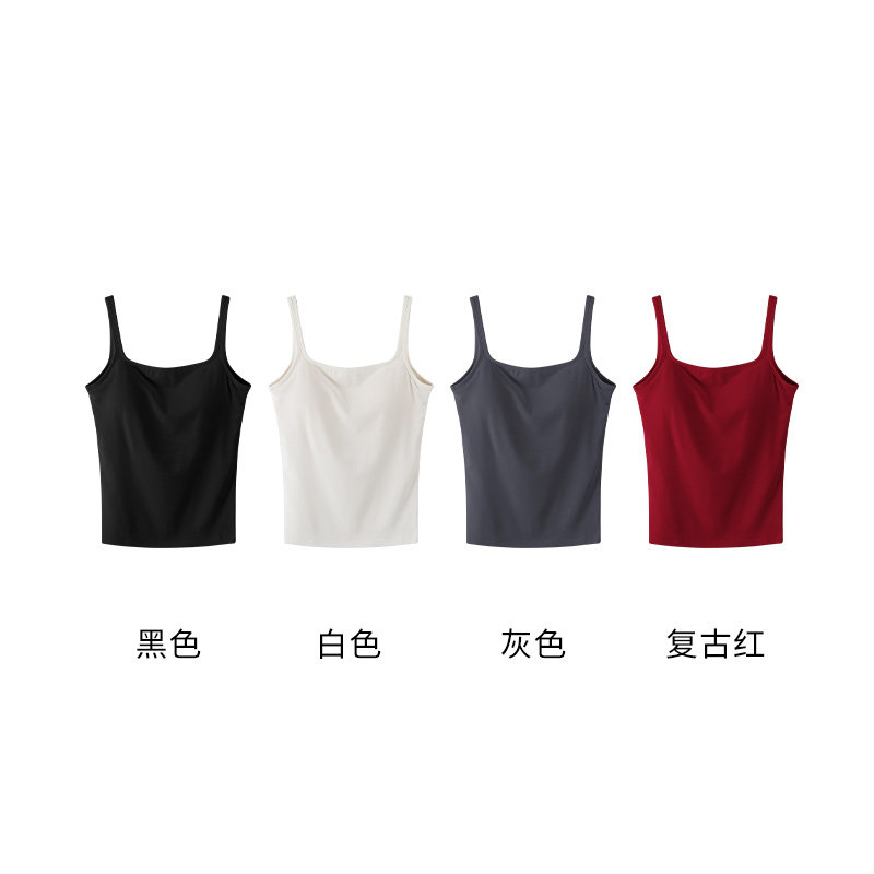 【贝贝Babe】方领乳胶胸垫吊带衫M0423图片